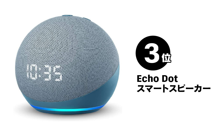 3位 Echo Dot スマートスピーカー